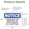 Signmission Exit Sign, Vinyl Decal, 24 in W, 18 in H, Emergency Exit Only Door Must Be Kept Closed OS-2PACK-NS-D-1824-L-11818 - alternate 5